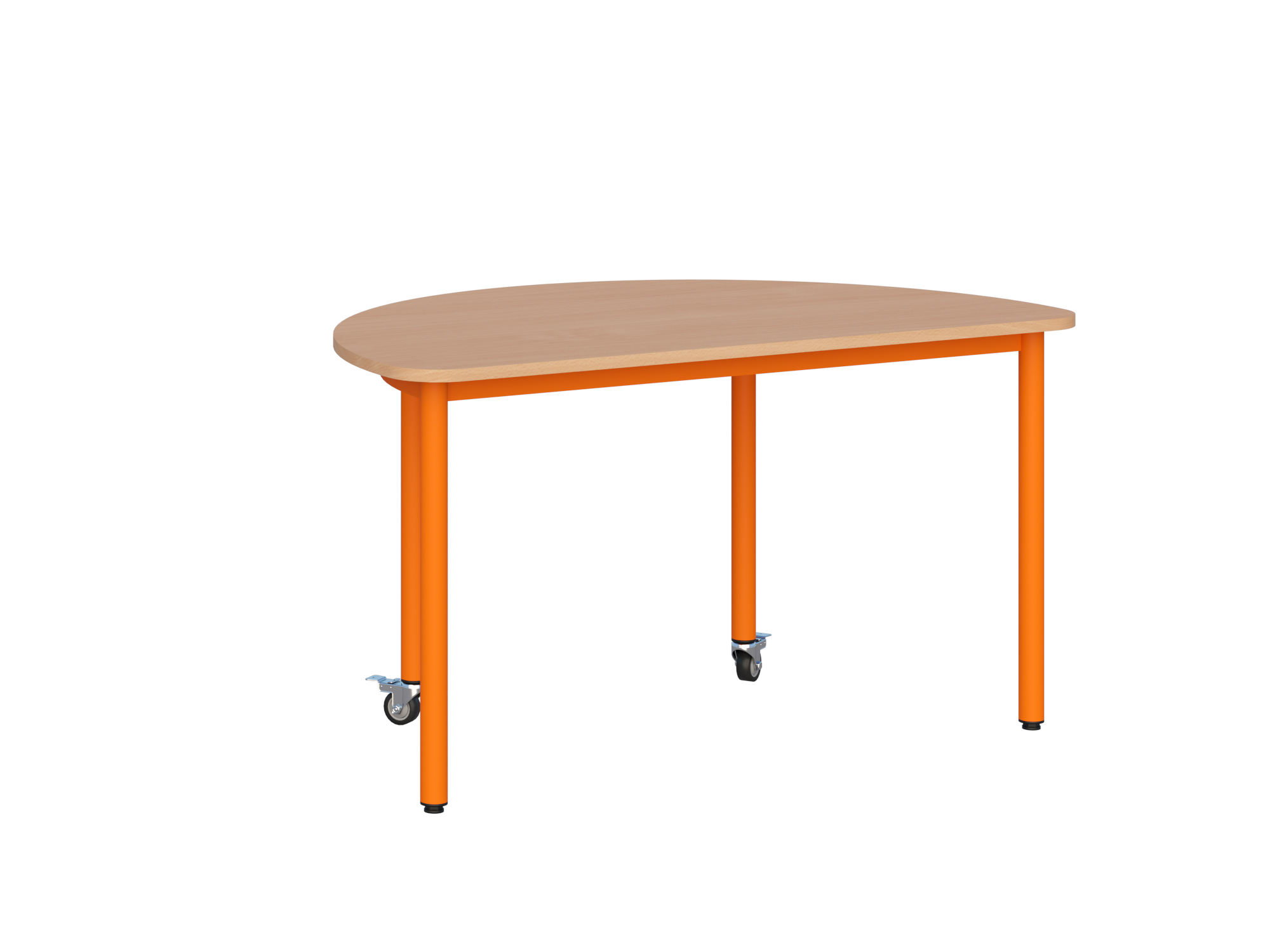 Stolik mobilny półokrągły 1200x600